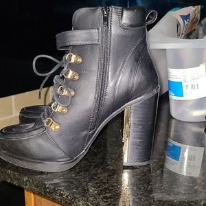 Torrid gold detail heeled boot.